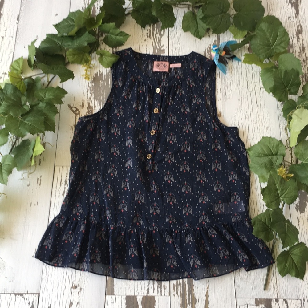 Juicy Couture navy sleeveless top